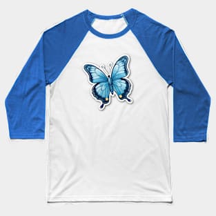 Butterfly Blues Baseball T-Shirt